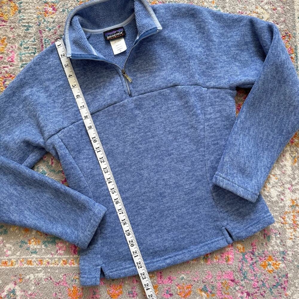 Patagonia Synchilla Blue 1/4 Zip Fleece Lined Pullover Sweater Women’s Medium - Picture 2 of 7